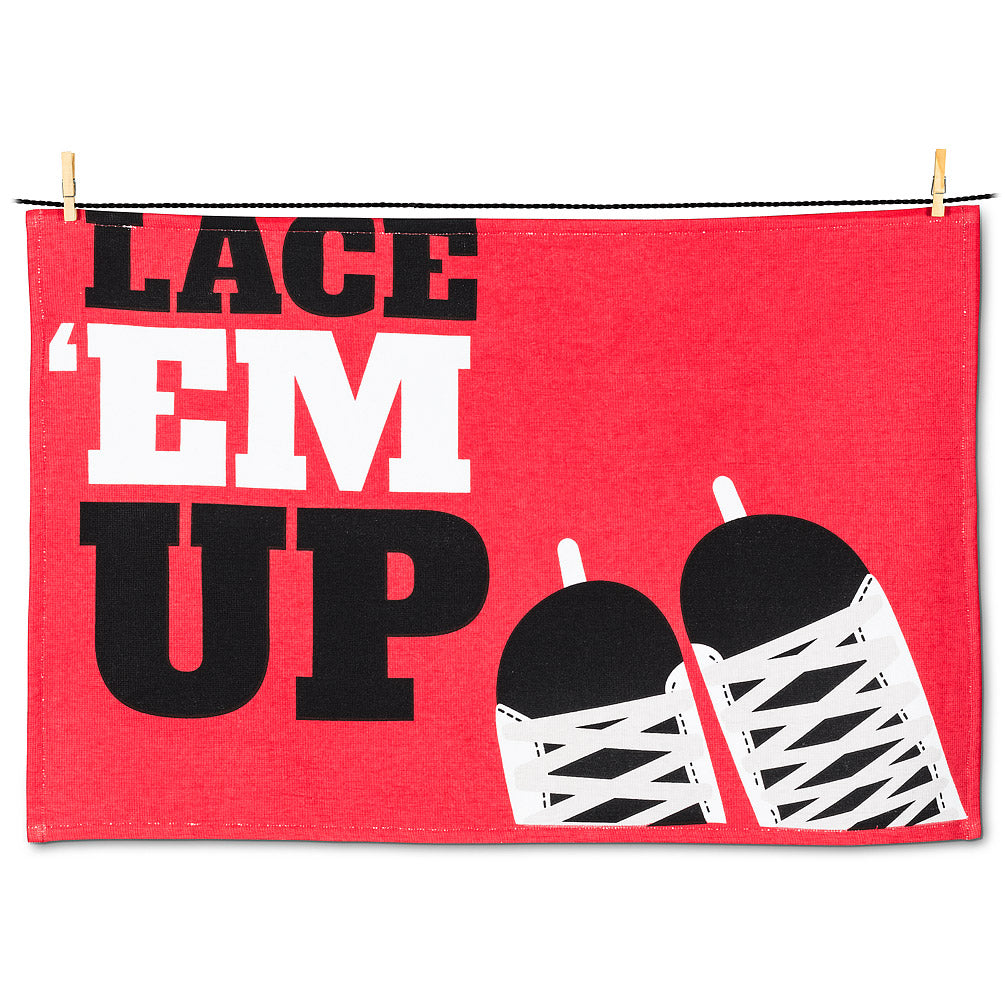 Lace 'Em Up Terry Towel-18x28"L