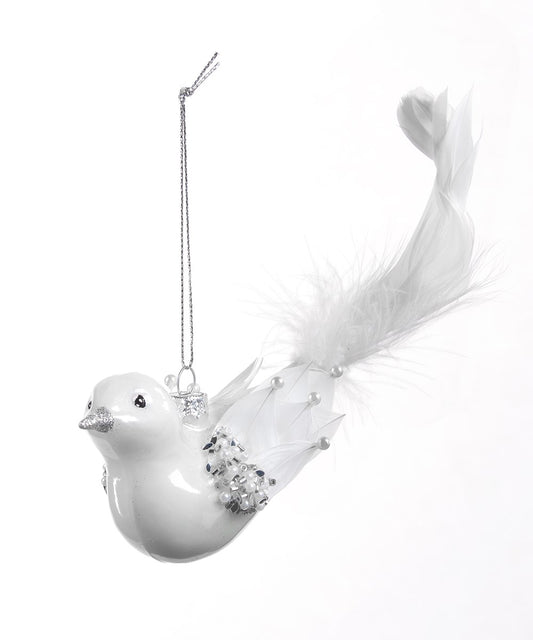 Glass Dove Ornament.