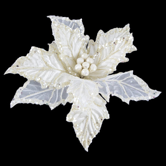 POINSETTIA IVORY 11"