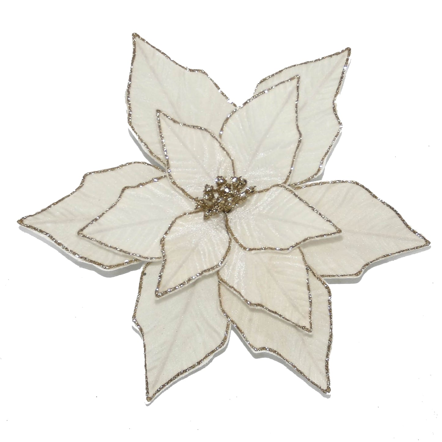 POINSETTIA IVORY 14"