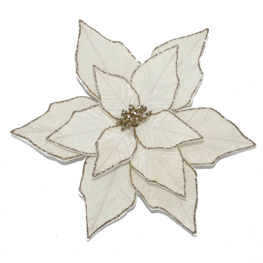 POINSETTIA IVORY 14"