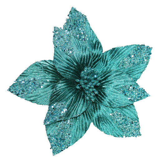 POINSETTIA BLUE/ GREEN PEACOCK 11.5″
