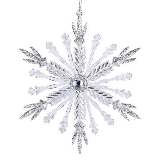 CLEAR/SILVER SNOWFLAKE