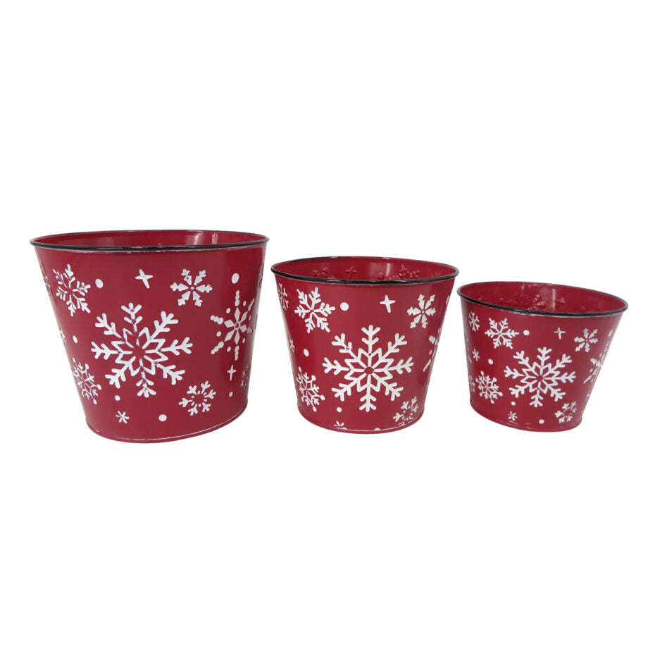 METAL POT RED 3PC.