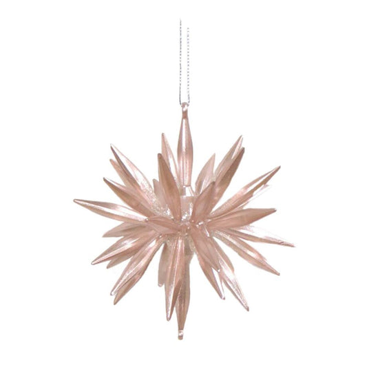 STARBURST 4″ PEARL ROSE GOLD ORNAMENT