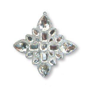 CLEAR RHOMBUS 4″ LASER GLITTER