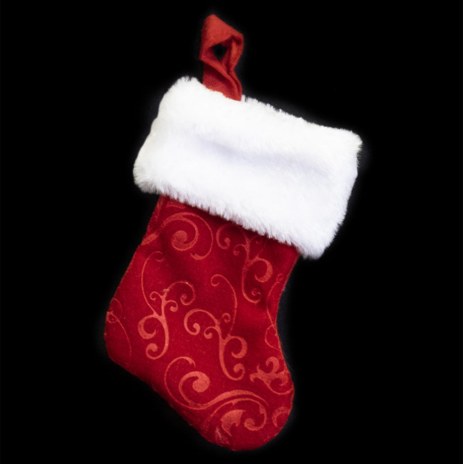 STOCKING 6″ MINI RED