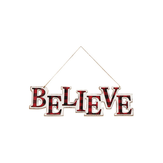 Red/Blk BELIEVE Hanger