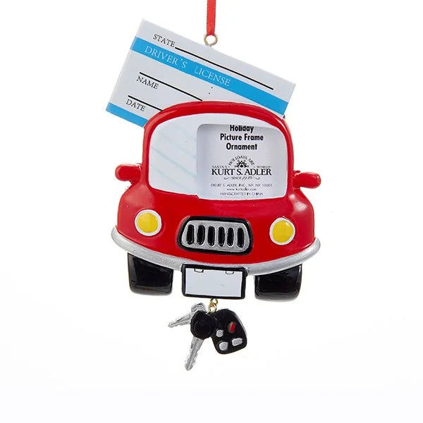5"DRIVER'S LICENSE PHOTO FRAME ORN