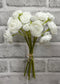 11" WHITE RANUNCULUS