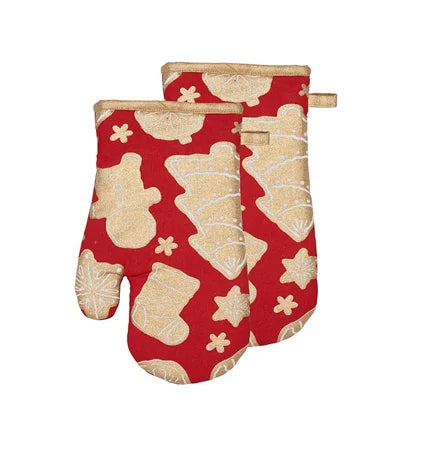 Gingerbread Oven Mitt Set Of 2 Red