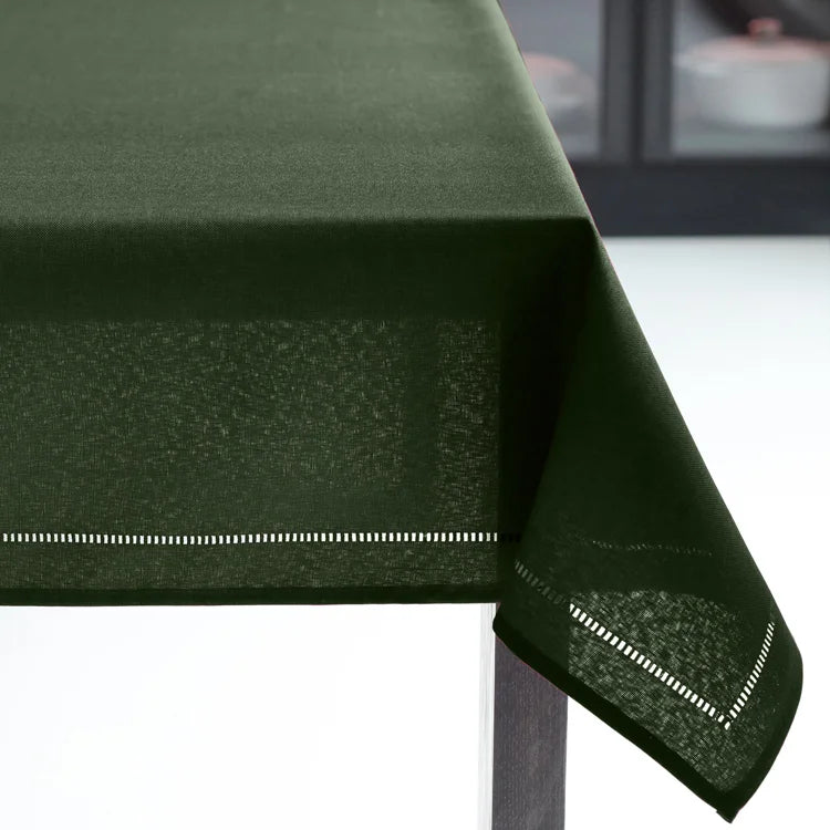 Hemstitch Table Cloth 52x70 Forest