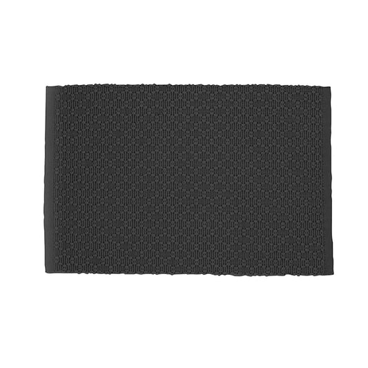 Diamond Ribbed Woven Placemat Black SET OF 4.