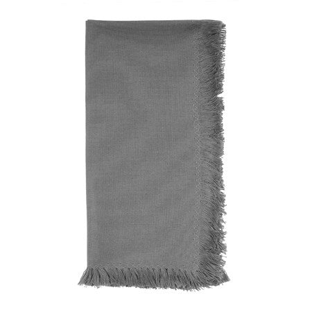 Sutton Fringe Napkins Grey (Set of 4)
