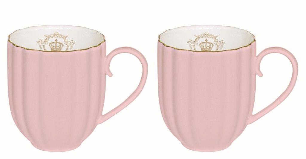 Royale Set of 2 300ml Pink Mugs