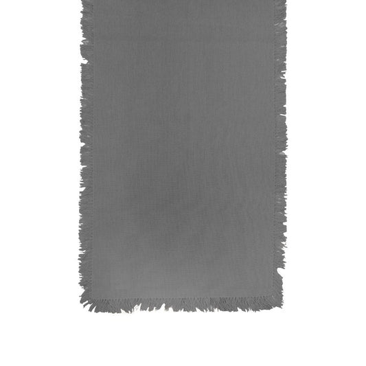 Sutton Fringe Table Runner Grey