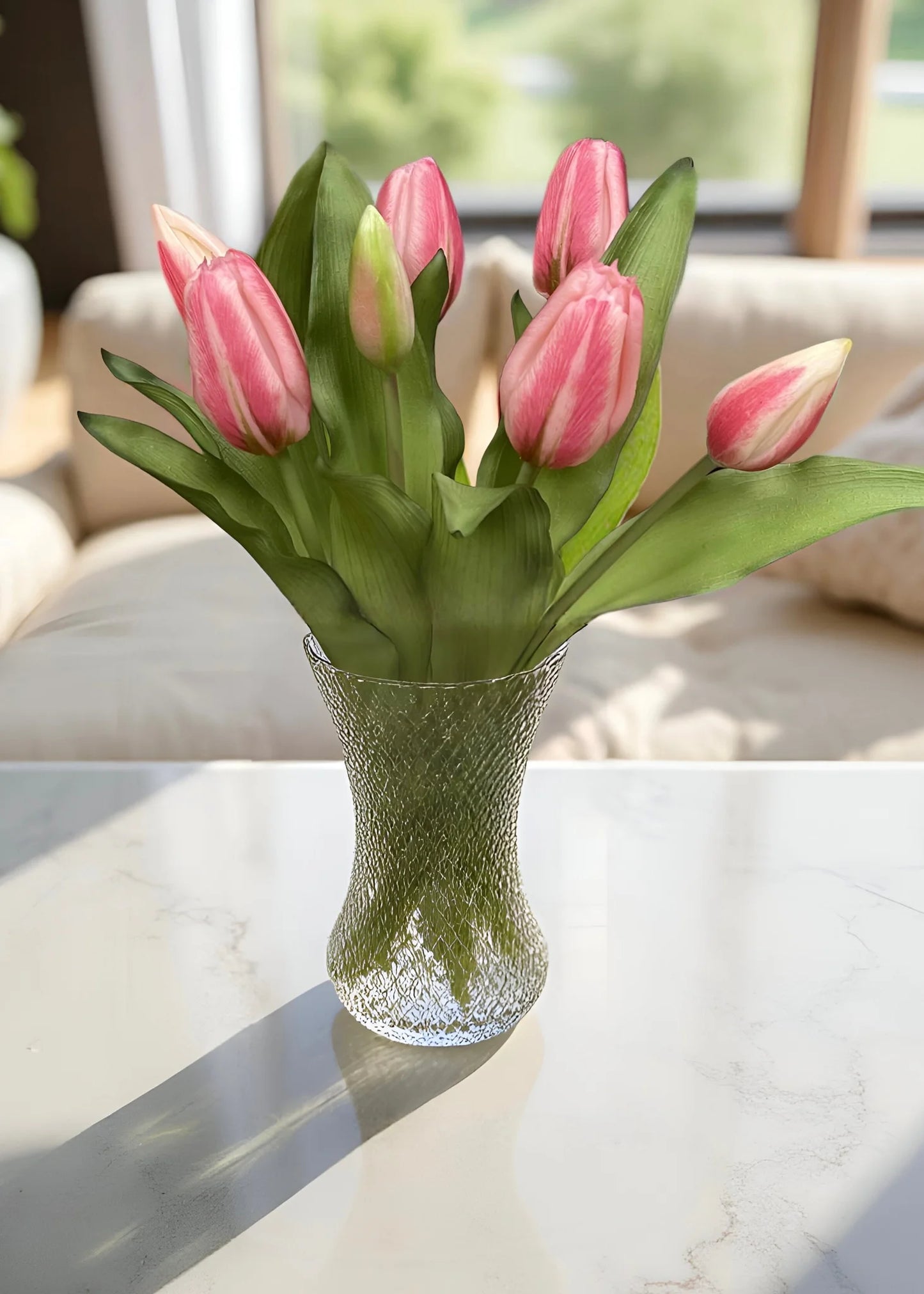 12" FRESH TOUCH COTTON CANDY PINK FORMOSA TULIP BUNDLE