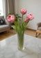 15" FRESH TOUCH COTTON CANDY PINK PEONY TULIP BUNDLE
