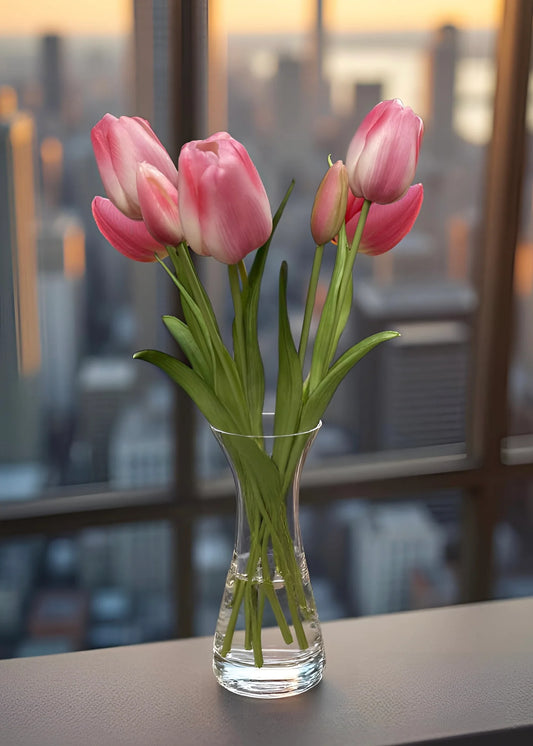 18" FRESH TOUCH COTTON CANDY PINK DAY DREAM TULIP BUNDLE