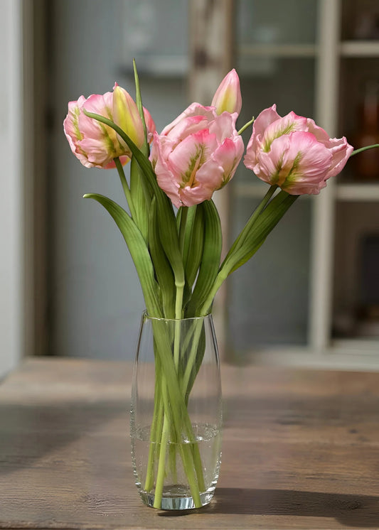 16" FRESH TOUCH PINK TULIPA PARROT TULIP BUNDLE