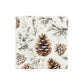 Pinecone Firs Textured Printed Ceramic Coaster S/6