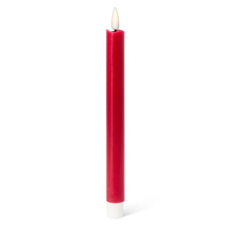 LED Taper Candle. Set of 2 (Red)