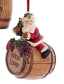 Santa Wine Barrel Ornament.