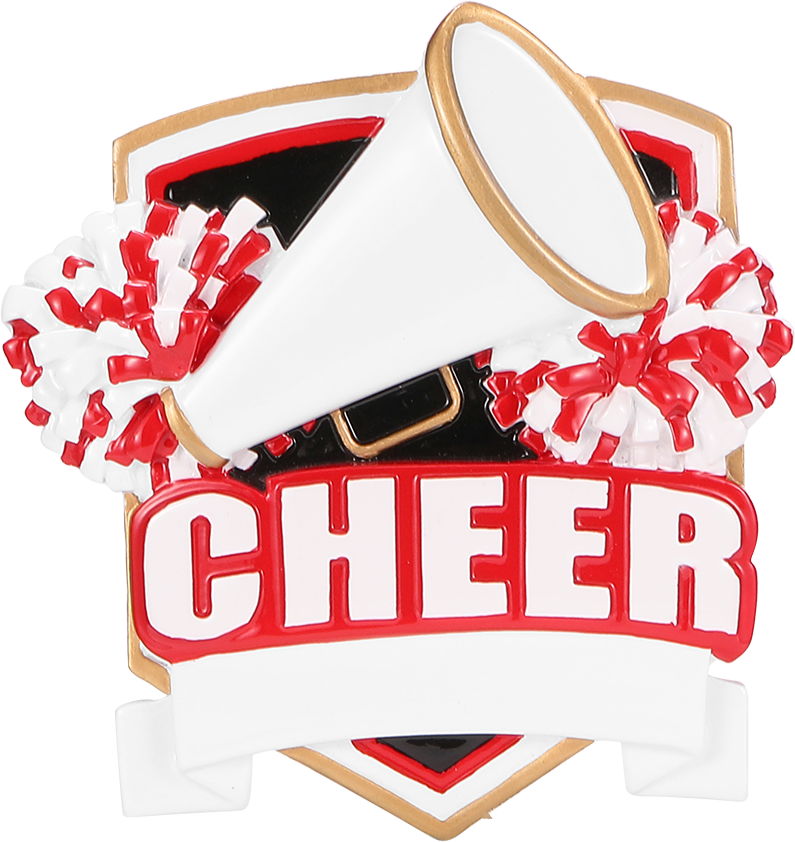 Cheer Shield Personalized Ornament