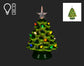 7" Green Ceramic Christmas Tree wlth Colour LED Lights