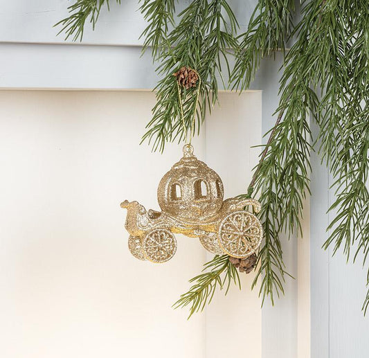 Glitter Carriage Ornament