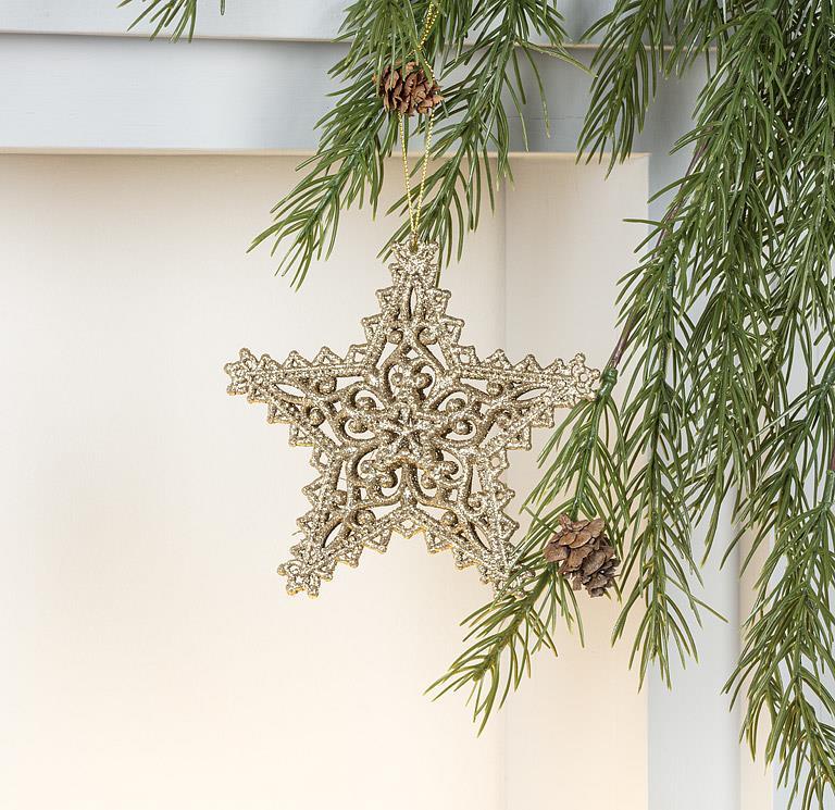Glitter Filigree Star Ornament