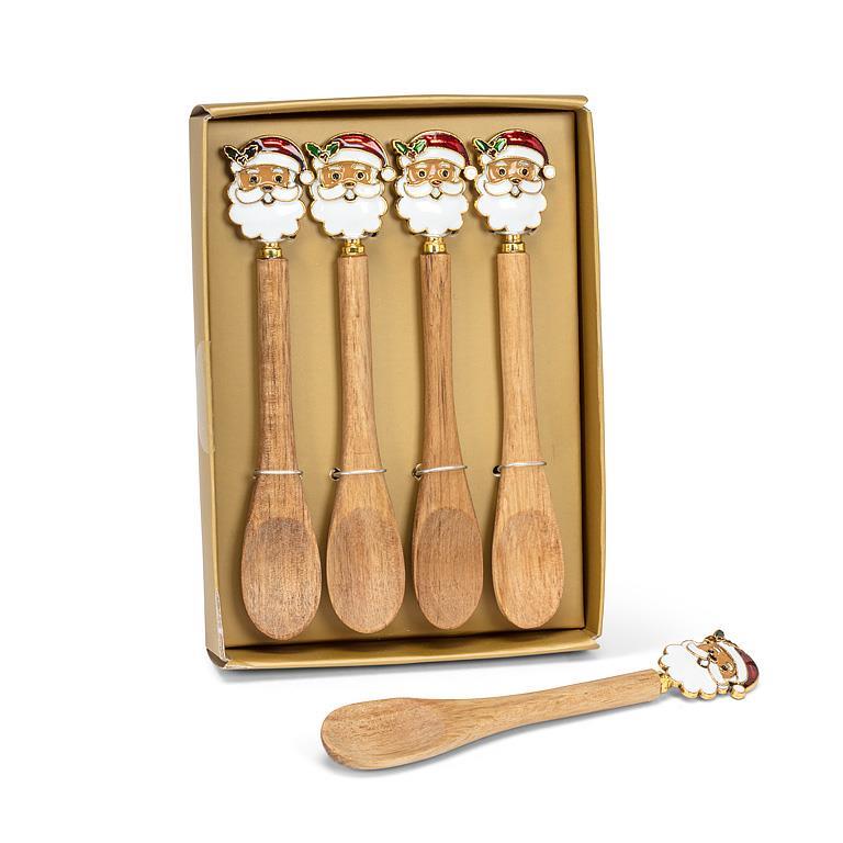 Santa Face Small Spoons. Set of 4