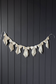 Cream Bow Christmas Decor Garland Velvet Fabric