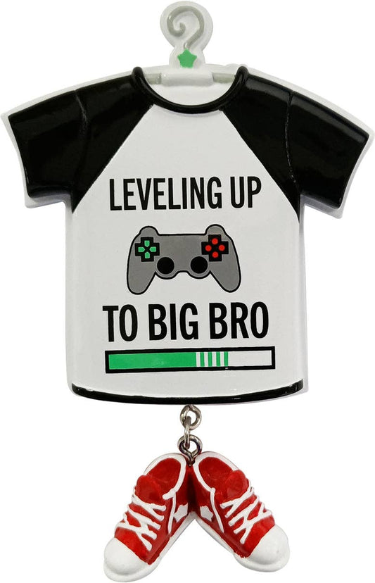 Leveling up to Big Bro / Big Brother Personalized Ornament