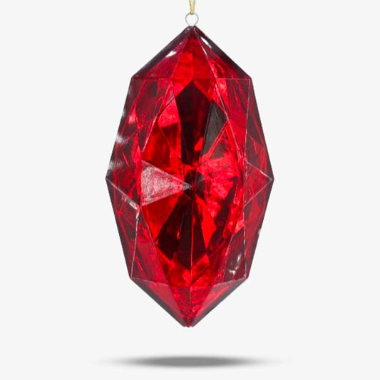 Gem Plastic Ornament Oblong