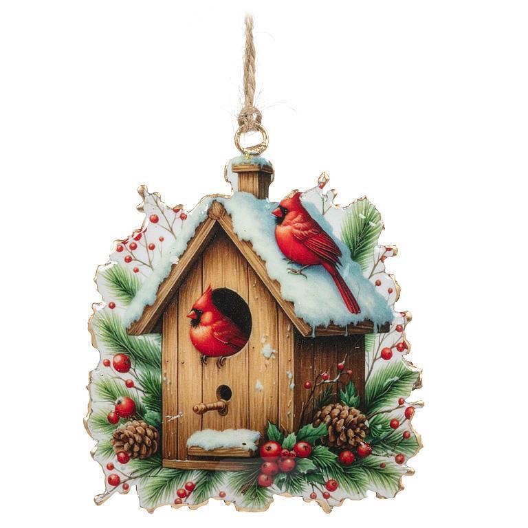 Cardinal Birdhouse Ornament