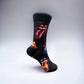 Rock & Roll Musical socks : Brown Guitar