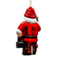 Handyman Santa Glass Ornament, Skilled Builder, Tradesman