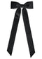 BOW W/CLIP POLYVELVET BLACK 6X15