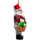 Wholesome Santa the Vegetable Farmer Glass Ornament