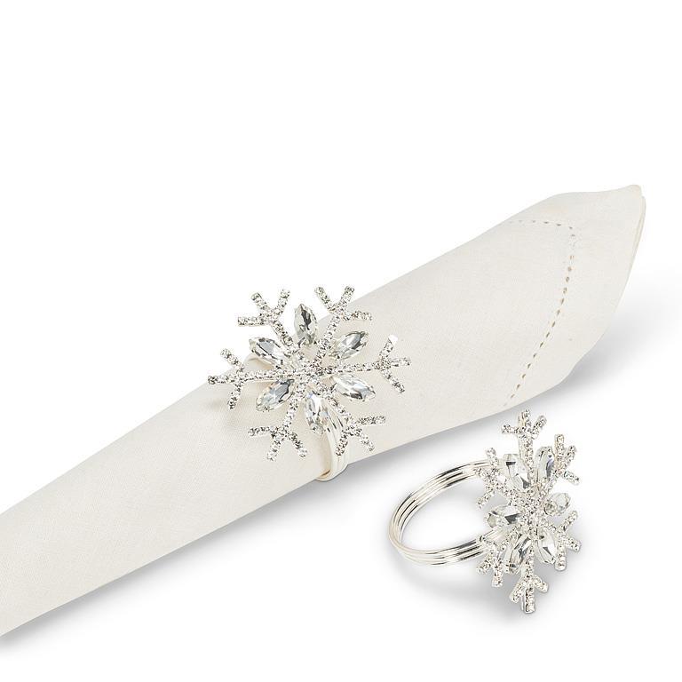 Jewelled Snowflake Napkin Rings