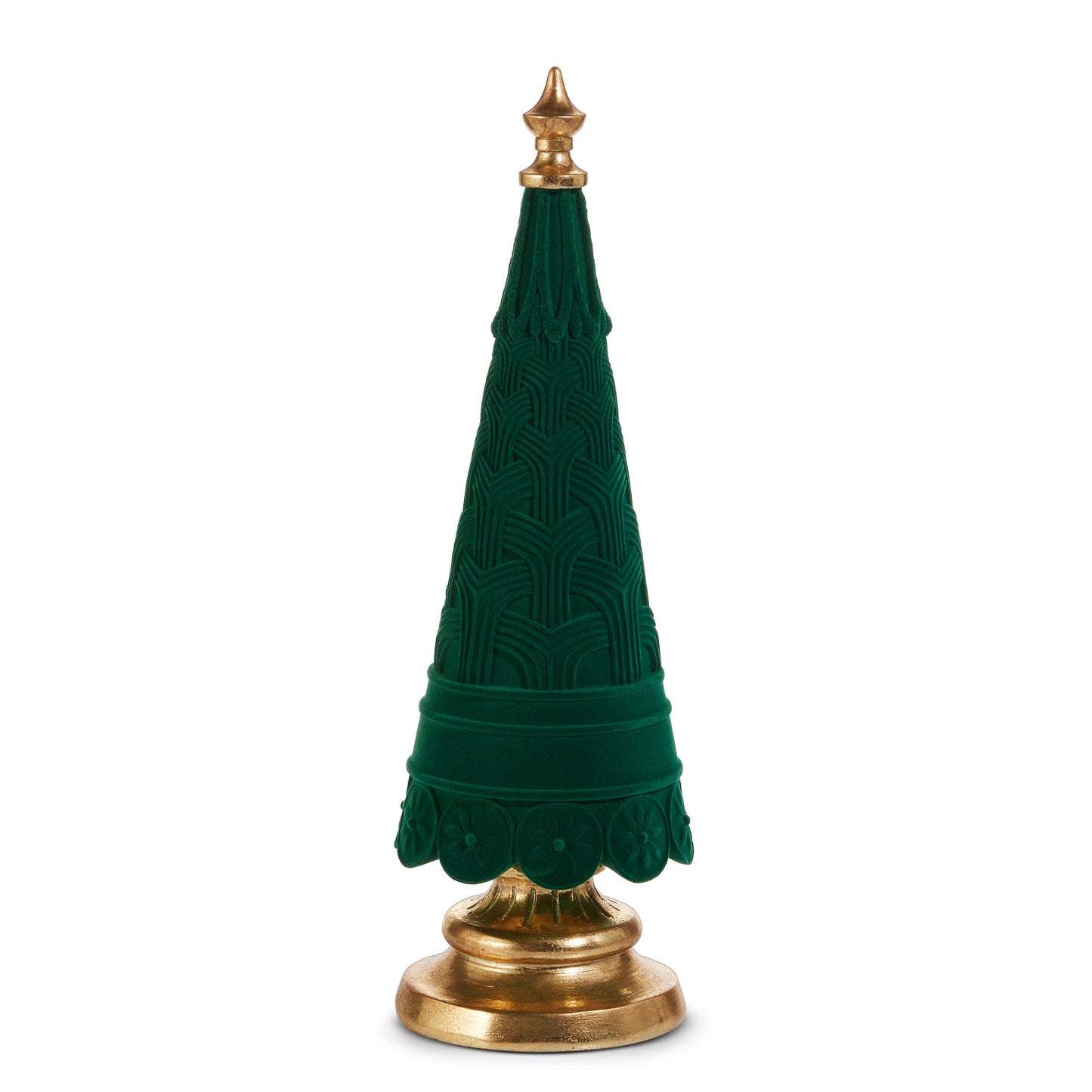 16.5" Green Flocked Tree