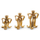 9" Gold Bow Candlesticks