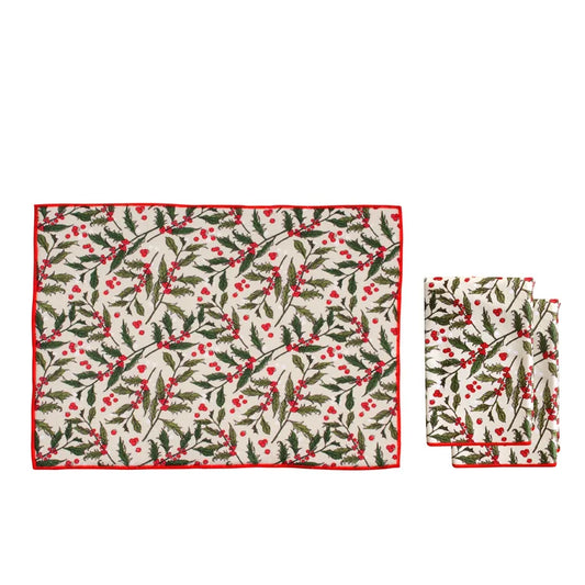 Holly Berry 3PC Microfiber Cleaning Set Multi