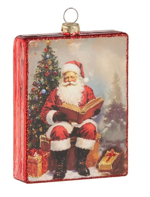4" Kris Kringle's Nice List Rectangle Ornament