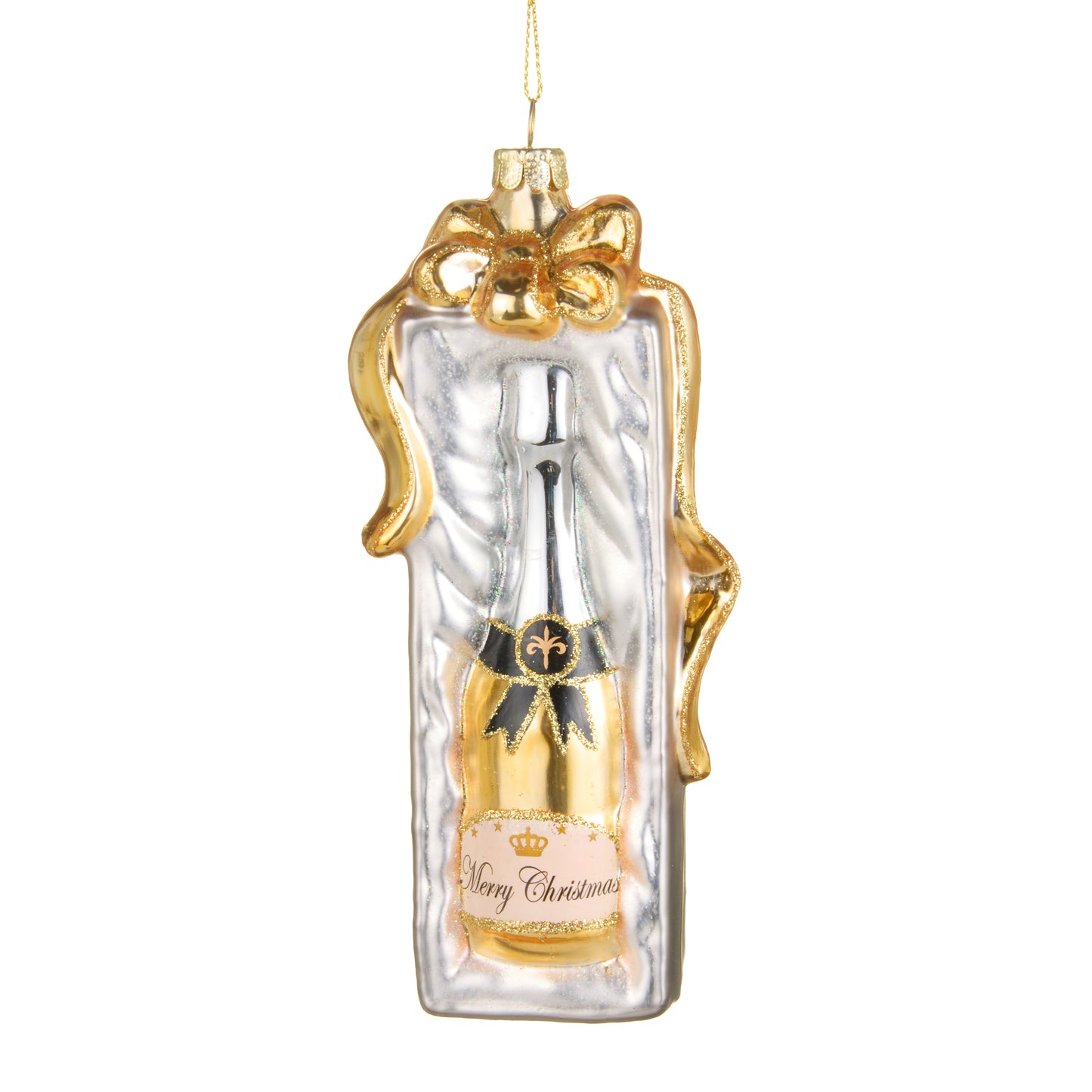 6" Champagne Gift Ornament