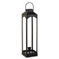 16" Matte Black Lantern Candle Holder