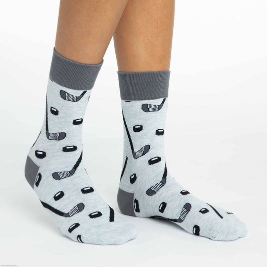 Women's Hockey Sticks and Pucks Socks: Shoe Size 5-9