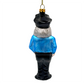 Santa the Police Officer Glass Christmas Ornament, Law Enforcement Cop Tree Decor