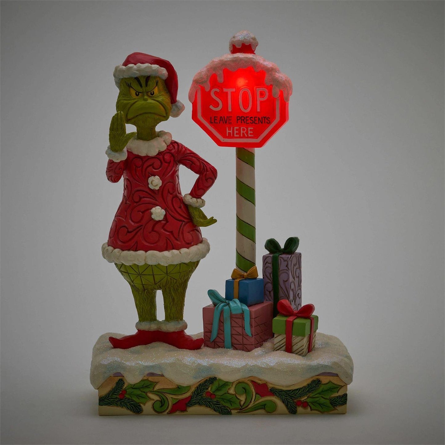 Grinch by Stop Sign LED
